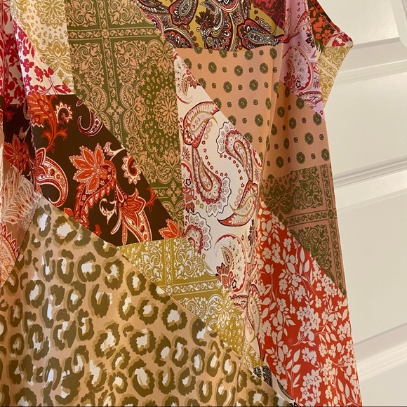 Kachel anthropology silk dress patchwork sz 10 NWT - Picture 10 of 12